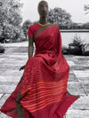 Mandawa Red cotton Pashmina Saree