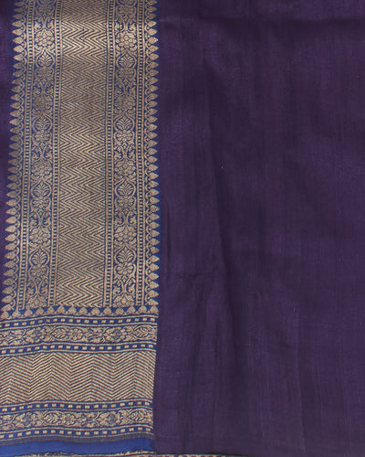 Gulafsha Purple Rangkaat Tussar Georgette Saree