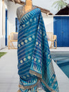 Neelagiri Blue Patola Silk Saree