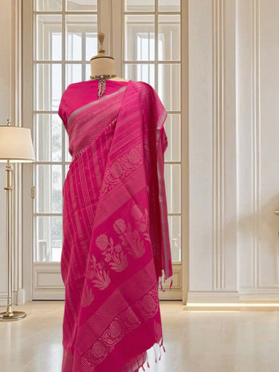 Leela Pink Silk Saree