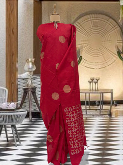 Rehana Red Silk Saree