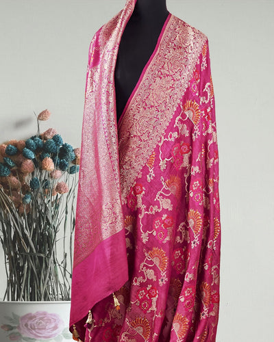 Meghapushpa Old Rose Gyasar Tussar Georgette Saree