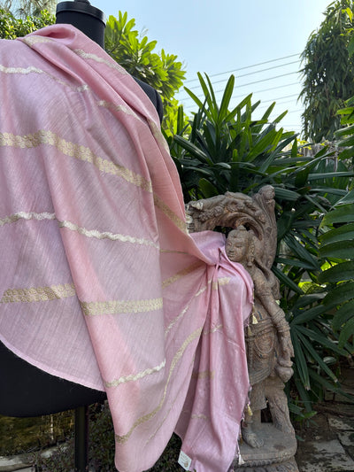 Cleopatra Pink Matka Georgette Dupatta