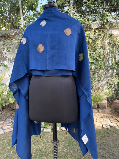 Oxford Blue Matka Georgette Dupatta