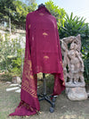 Ghats in Monsoon Wine Matka Georgette Dupatta