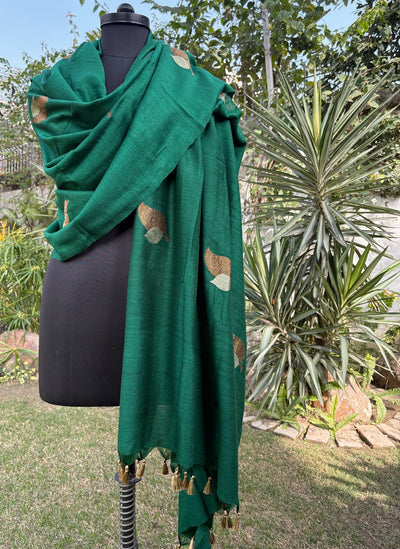 Panna Emerald Green Matka Georgette Dupatta