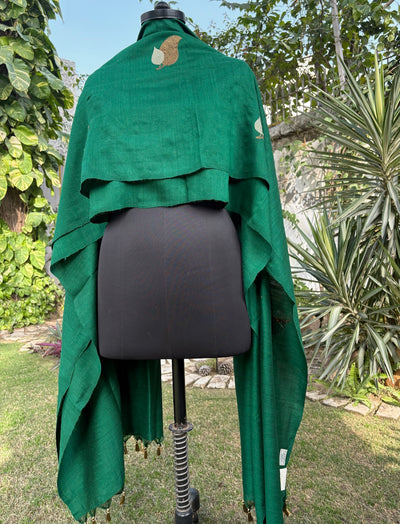 Panna Emerald Green Matka Georgette Dupatta