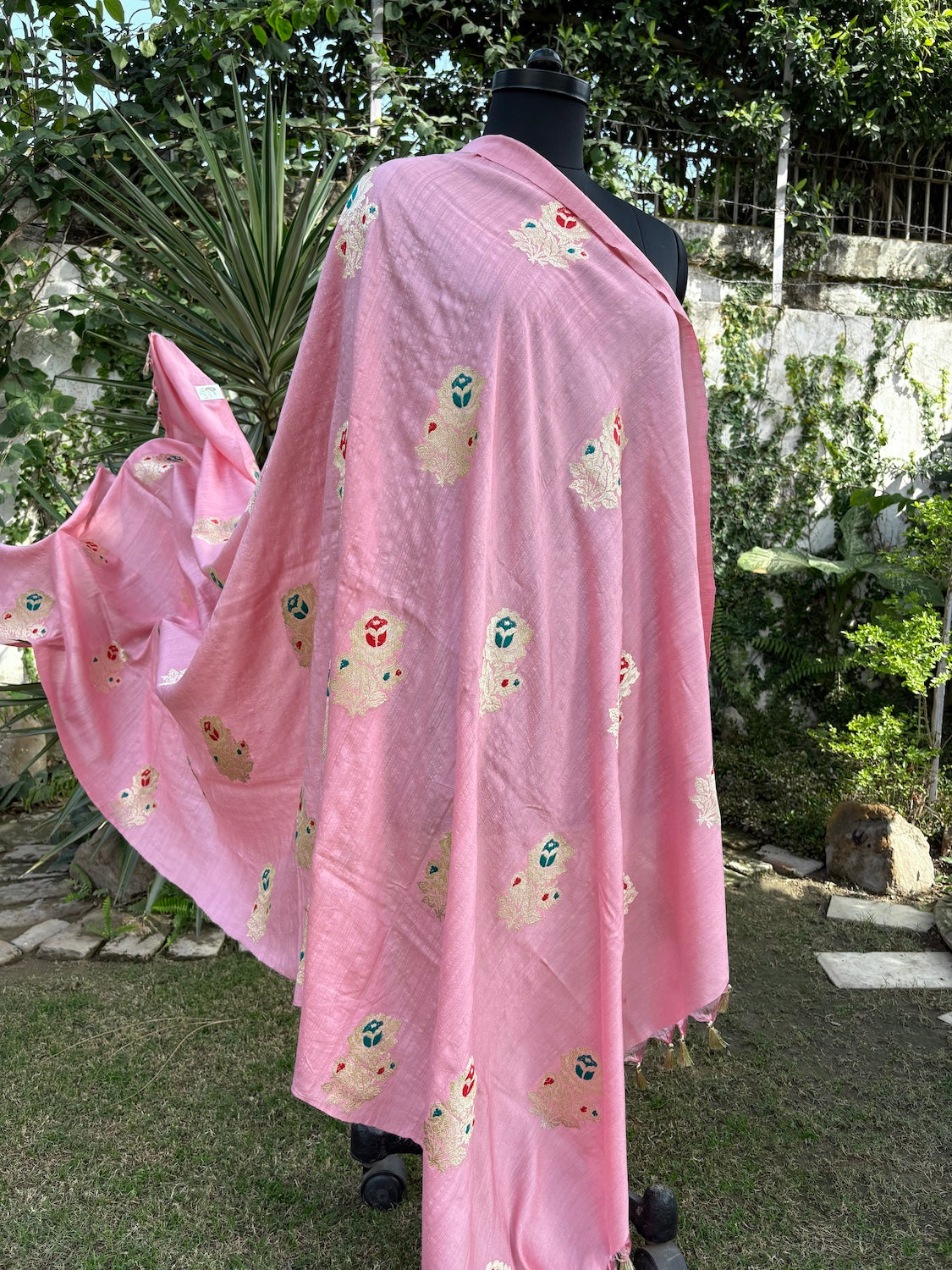 Rosa Pink Matka Georgette Dupatta