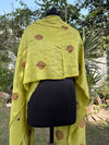 Starfruit Lime Green Matka Georgette Dupatta