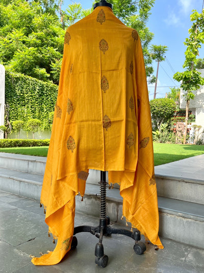 Amrapali Yellow Mughal Matka Georgette Dupatta