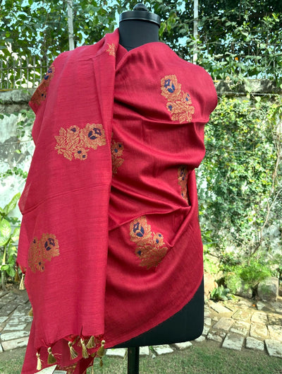 Gulab Maroon Matka Georgette Dupatta