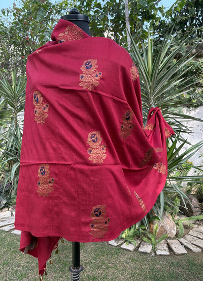 Gulab Maroon Matka Georgette Dupatta