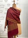 Zooni Maroon Matka Georgette Stole Dupatta