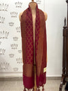 Zooni Maroon Matka Georgette Stole Dupatta