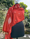 Burnt Orange Matka Georgette Dupatta