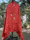 Burnt Orange Matka Georgette Dupatta