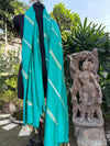 Iris Turquoise Blue Matka Georgette Dupatta