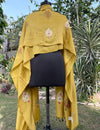 Sirpench Yellow Matka Georgette Dupatta