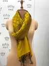 Aurora Yellow Matka Georgette Stole Dupatta