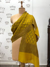 Aurora Yellow Matka Georgette Stole Dupatta