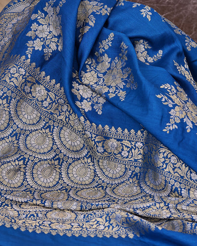 Rhapsody in Blue Katan Silk Saree