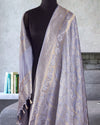 Gautami lavender Grey Silk Saree