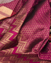 Adambara Wine Silk Saree