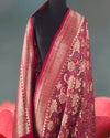 Naiki Devi Red Bandhani Saree