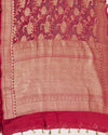 Naiki Devi Red Bandhani Saree