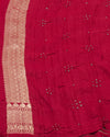 Naiki Devi Red Bandhani Saree