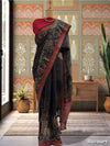 Swapnasundari Black Moonga Cotton Printed Saree