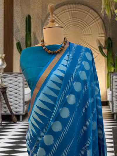 Neelagiri Blue Patola Silk Saree