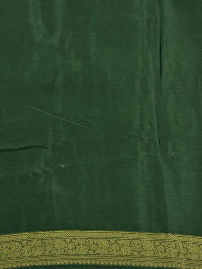 Samyukta Dark Green Cotton Cutwork Saree