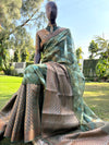 Madurai Sea Green Printed Cotton Saree