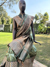 Madurai Sea Green Printed Cotton Saree