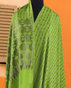 Lemon Sorbet Lime Green Crepe Silk Saree