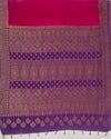 Gautami Rani Pink and Purple Crepe Silk Saree