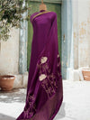 Zandra Purple Satin Silk Saree