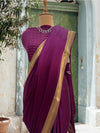 Zandra Purple Satin Silk Saree