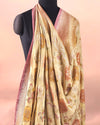 Zenobia Cream Khaddi Georgette Sari