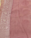 Zenobia Cream Khaddi Georgette Sari