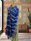 Mohini Blue Shibori Tussar Saree