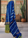 Mohini Blue Shibori Tussar Saree