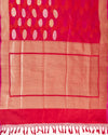 Rhodes Pink & Red Tanchoi Silk Saree