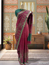 Mrinalini Maroon Moonga Cotton Printed Saree