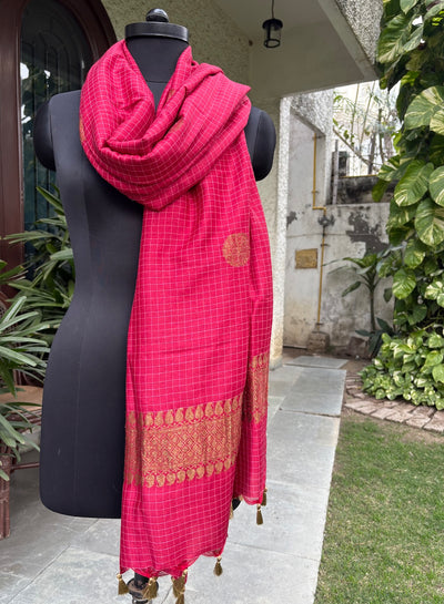 Burma Garnet Matka Georgette Dupatta