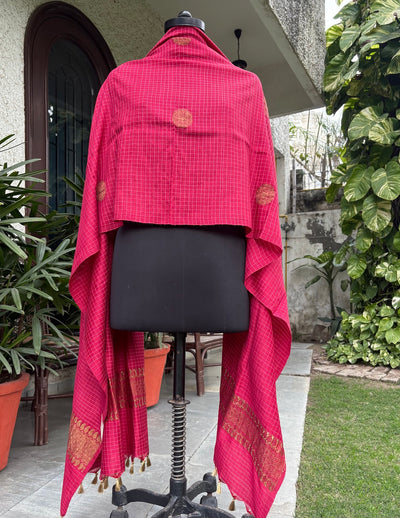 Burma Garnet Matka Georgette Dupatta