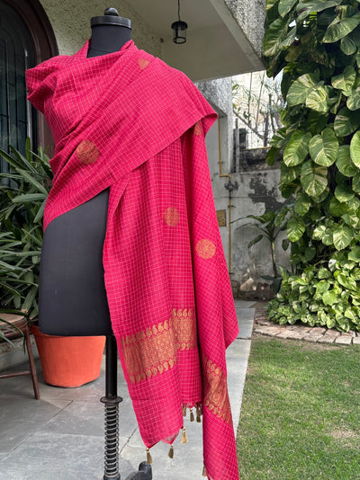 Burma Garnet Matka Georgette Dupatta