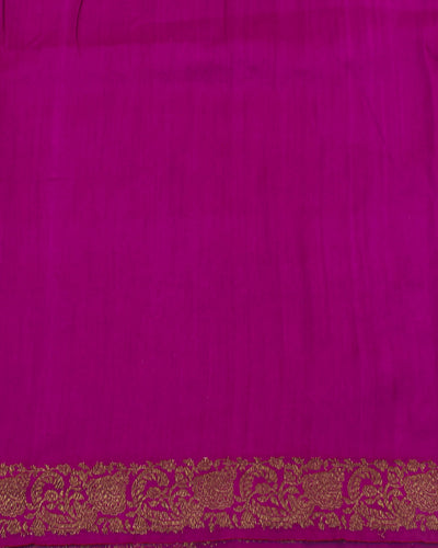 Omaira Magenta Floral Matka Georgette Saree