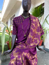 Chenamma Purple Matka Georgette Saree